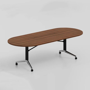 可摺疊可移動橢圓形簡約培訓桌/會議桌